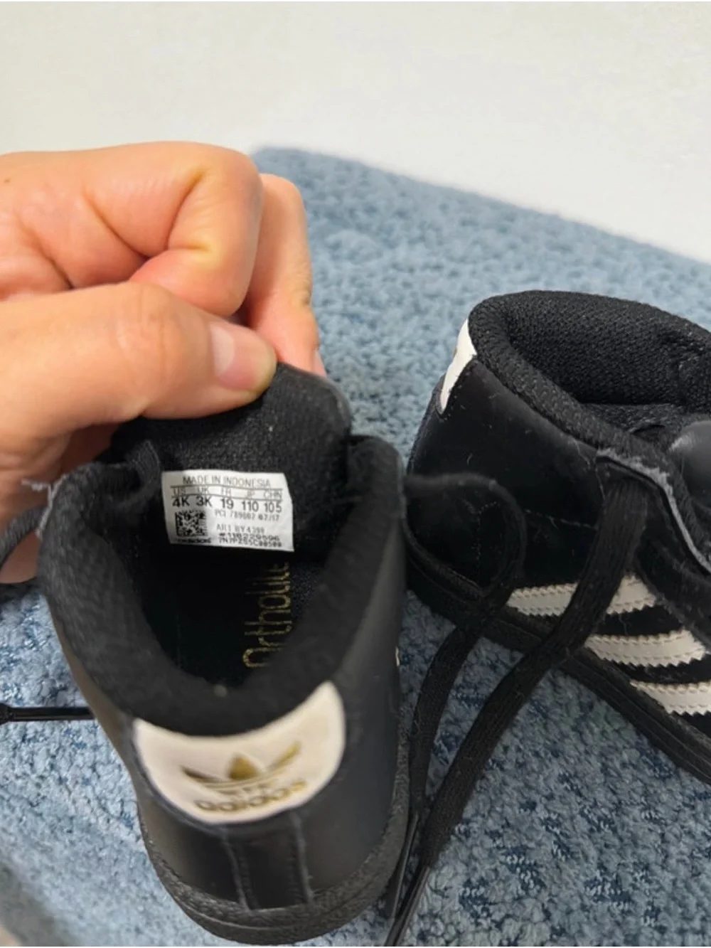 adidas Kids Black and White High-Top Sneakers
